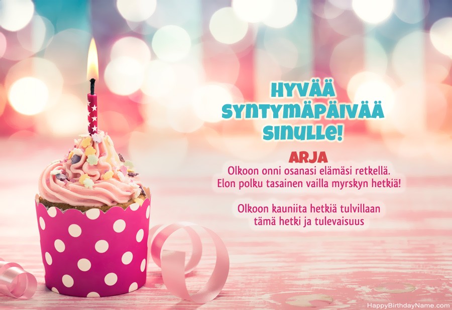 Hyvää Syntymäpäivää Arja kuva