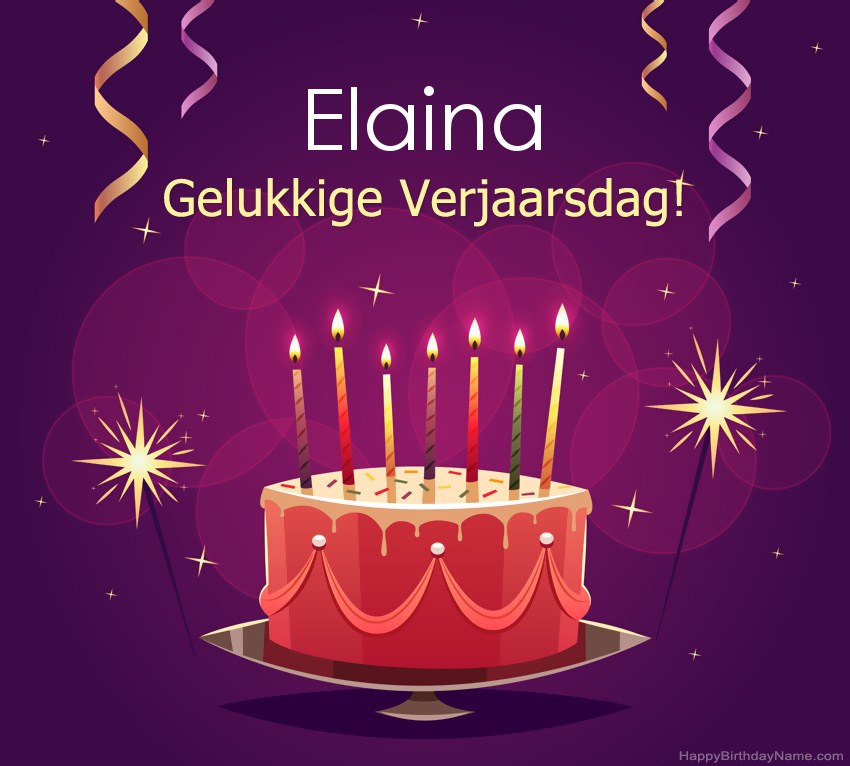 Snaakse groete vir gelukkige verjaardag Elaina-foto