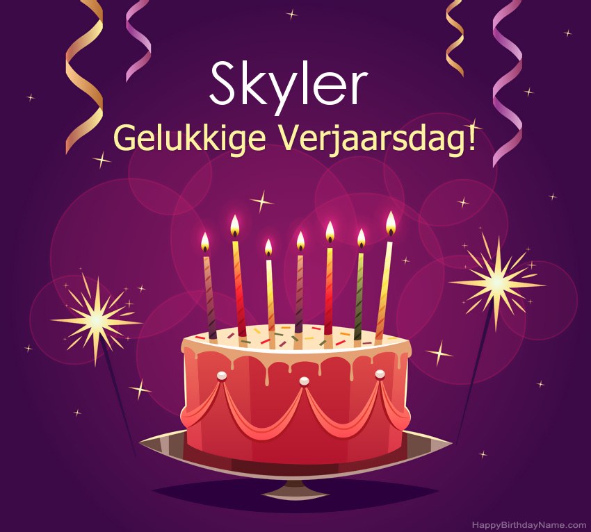 Snaakse groete vir gelukkige verjaardag Skyler-foto