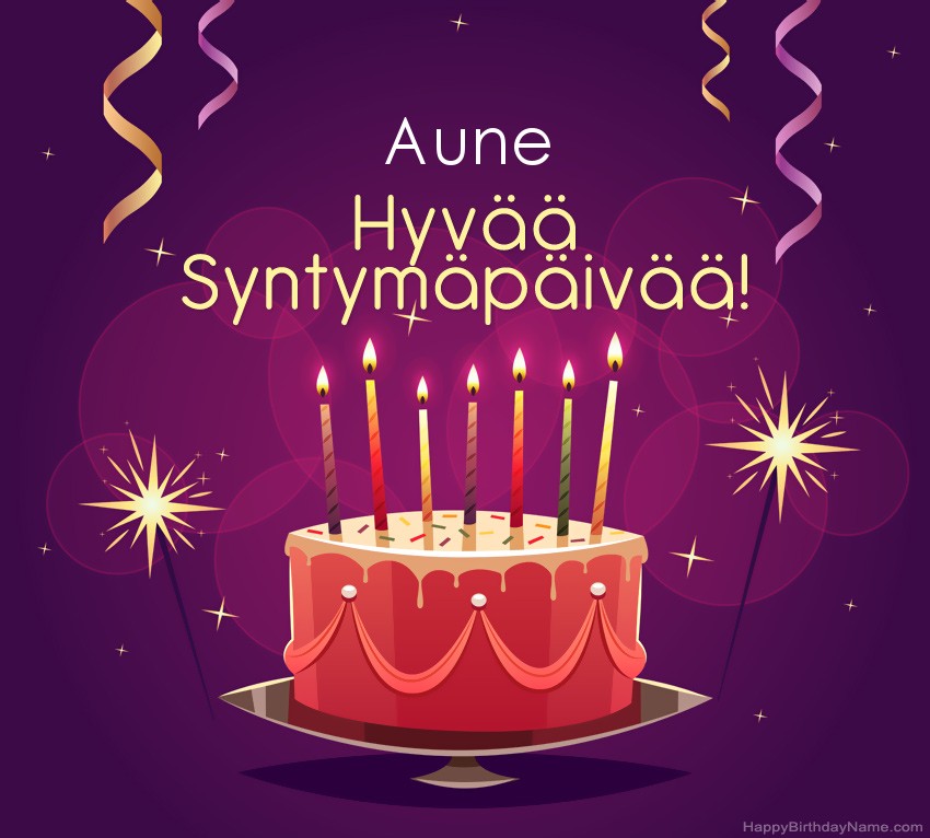 Lasten onnittelut Aune Syntymäpäivästä