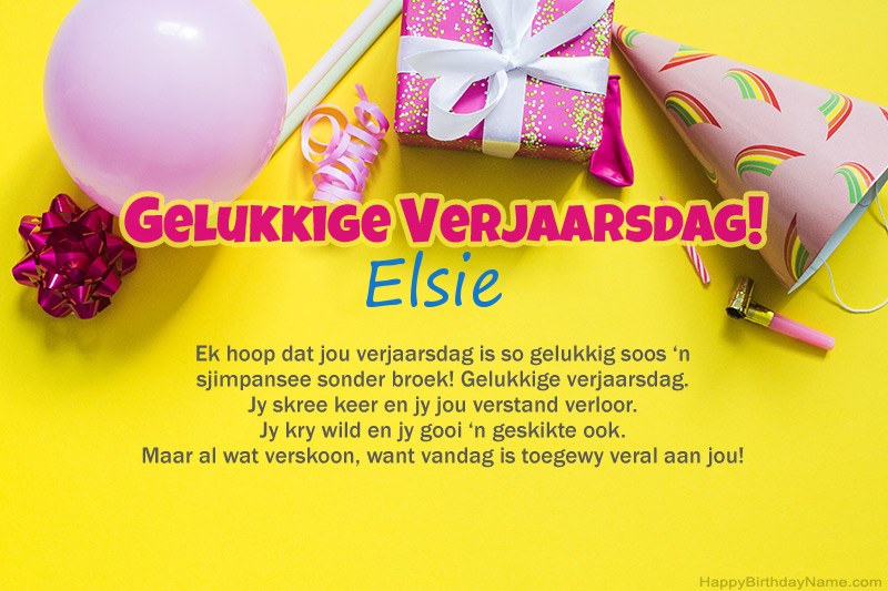 Gelukkige verjaardag Elsie in prosa Gelukkige verjaardag Elsie in prosa