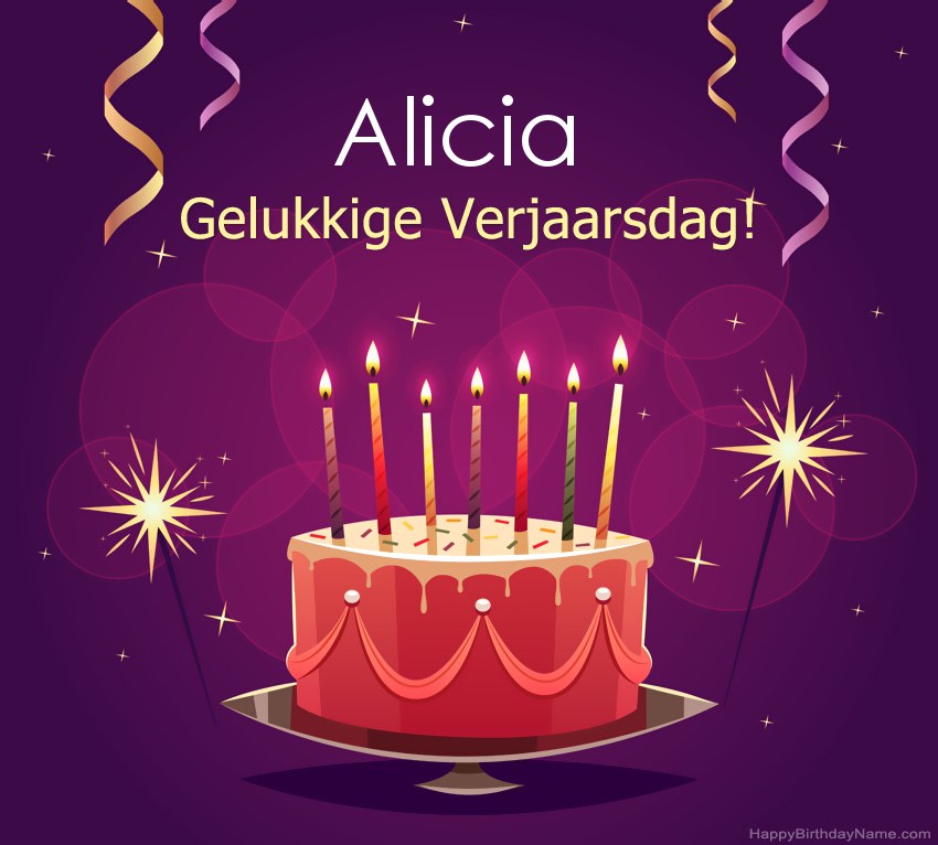 Snaakse groete vir gelukkige verjaardag Alicia-foto