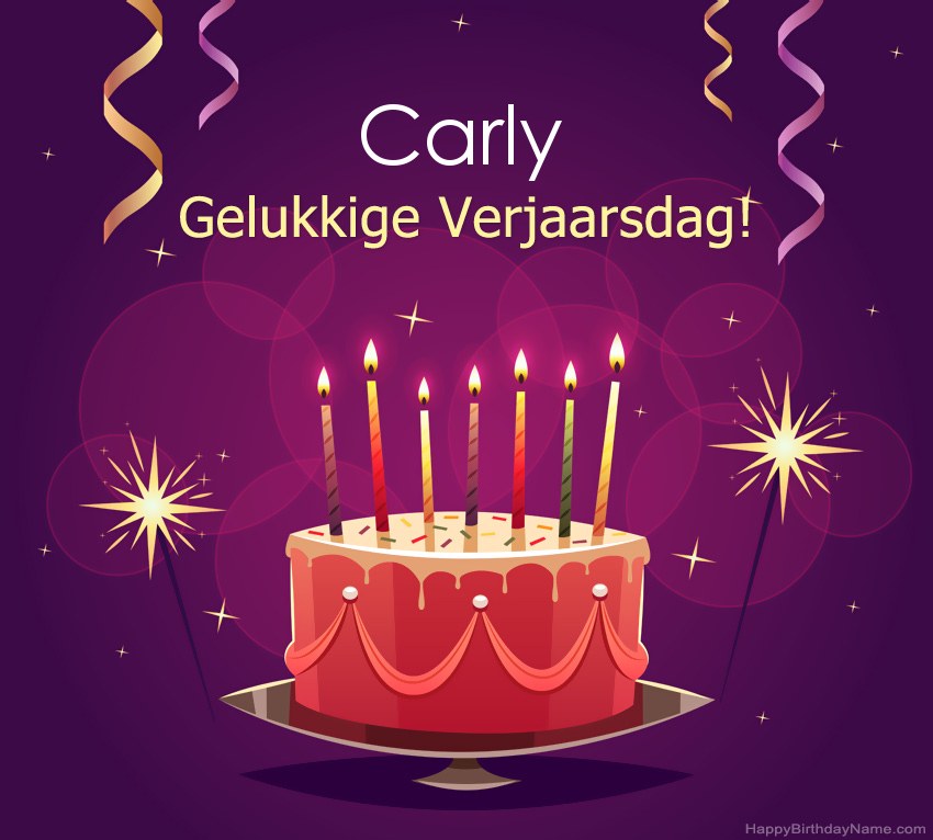 Snaakse groete vir gelukkige verjaardag Carly-foto