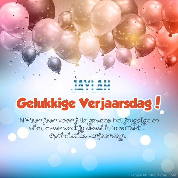Gedigte op verjaardag vir Jaylah