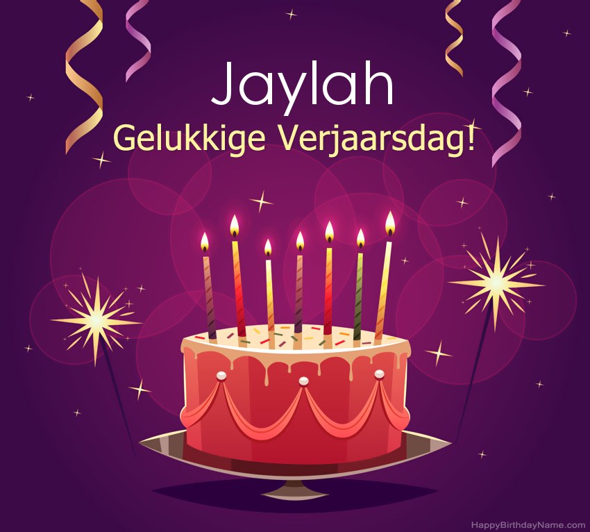 Snaakse groete vir gelukkige verjaardag Jaylah-foto