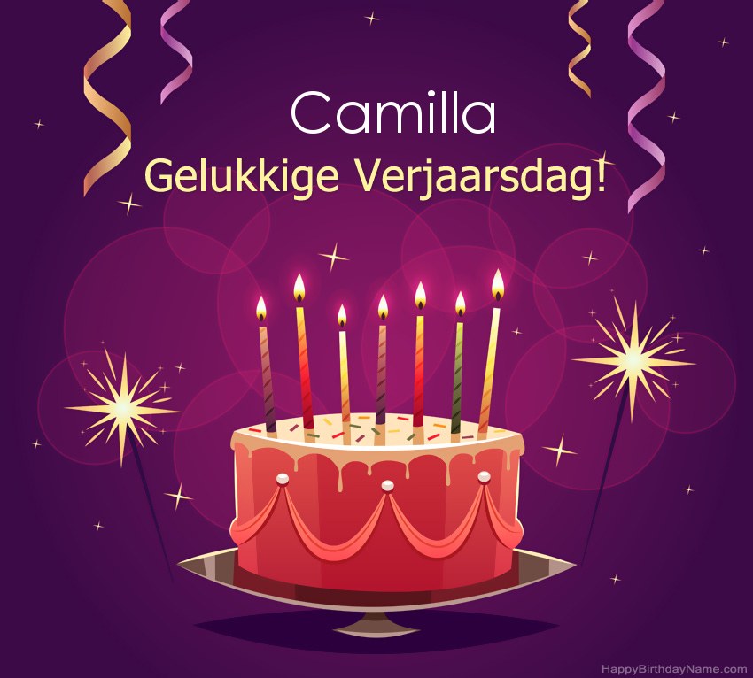 Snaakse groete vir gelukkige verjaardag Camilla-foto
