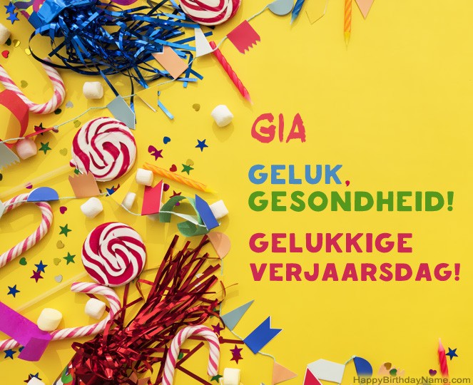 Gelukkige verjaardag Gia foto