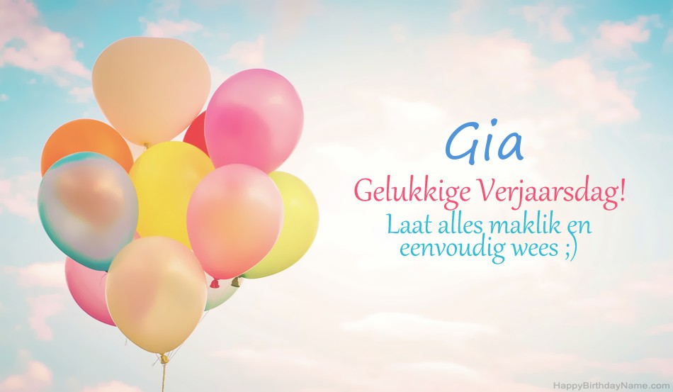 Gelukkige verjaardag Gia-beelde