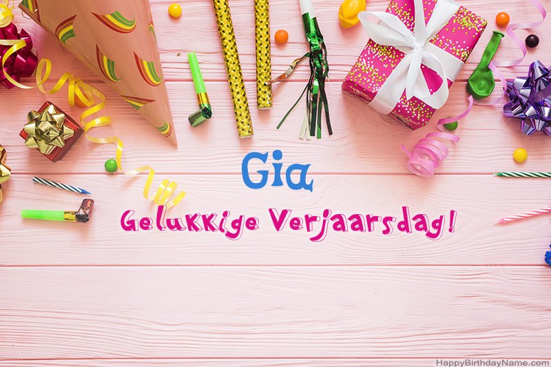 Laai gelukkige verjaardagkaartjie Gia gratis af Laai gelukkige verjaardagkaartjie Gia gratis af