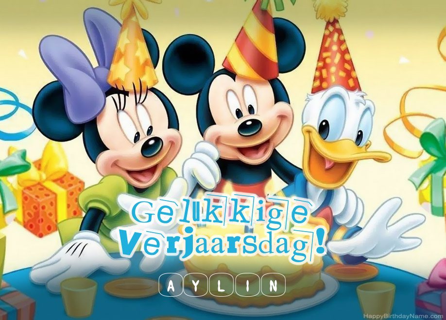 Kinders se verjaardag groete vir Aylin