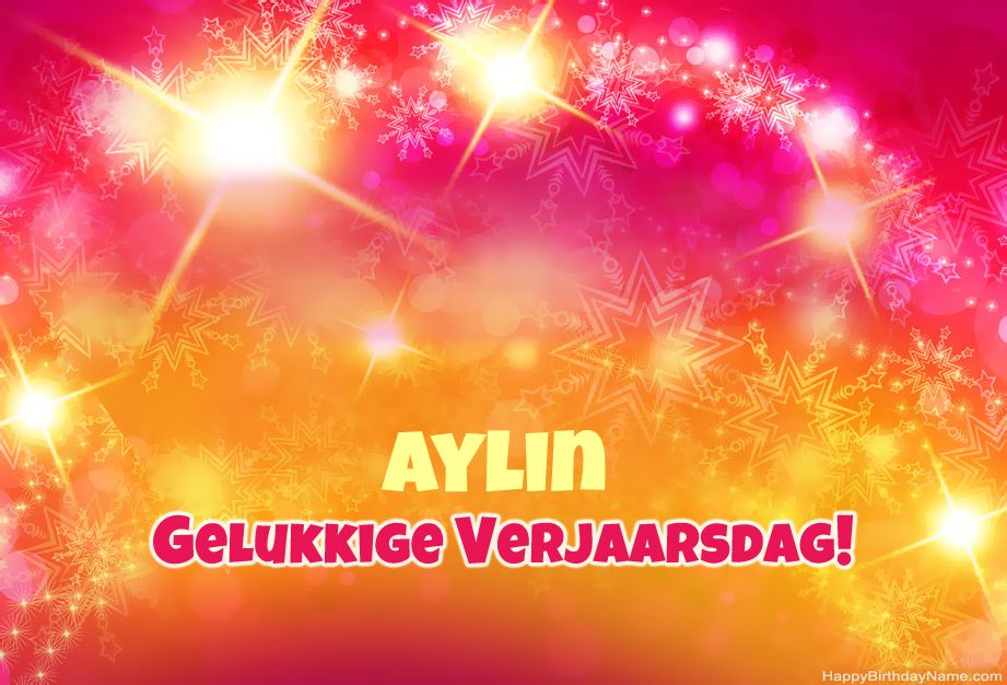 Baie geluk met die gelukkige verjaardag van Aylin