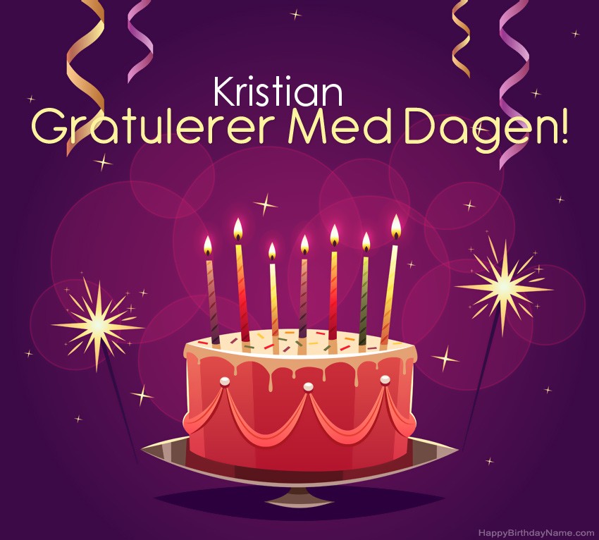 Vakre Gratulerer med fødselsdagskort til Kristian