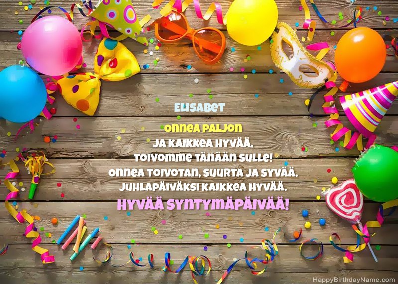 Cool Happy Birthday kortti Elisabet
