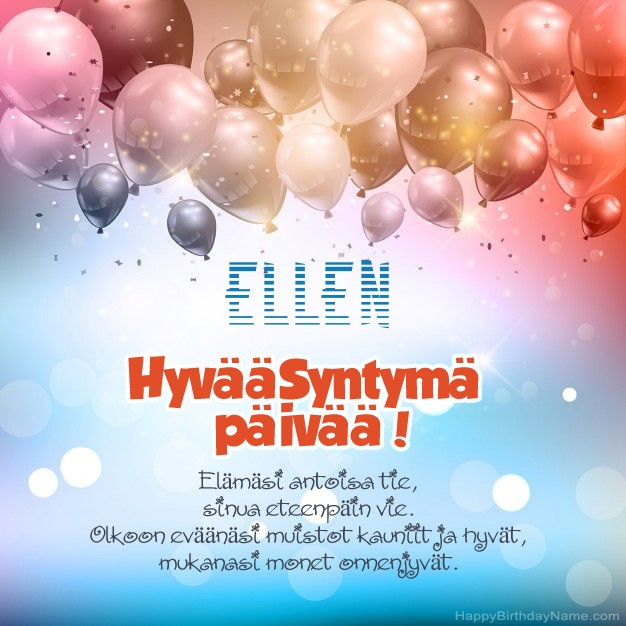 Hauskoja kuvia Hyvää Syntymäpäivää Ellen