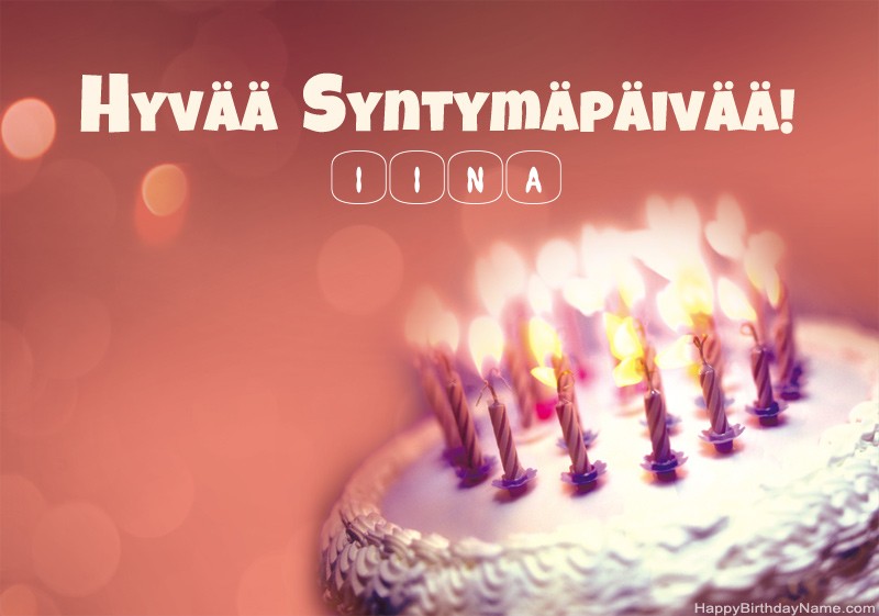 Hyvää Syntymäpäiväkorttia Iina
