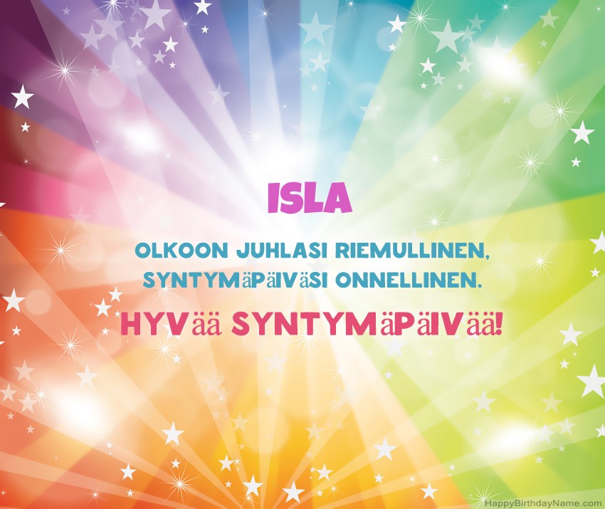 Lataa onnellinen Syntymäpäivä Isla