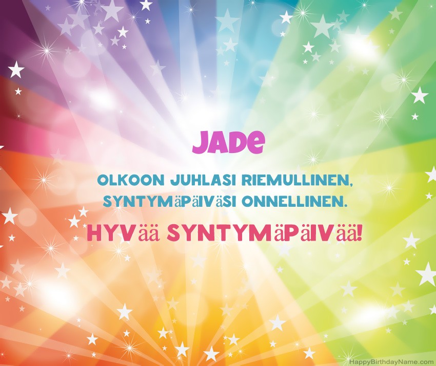 Lataa onnellinen Syntymäpäivä Jade