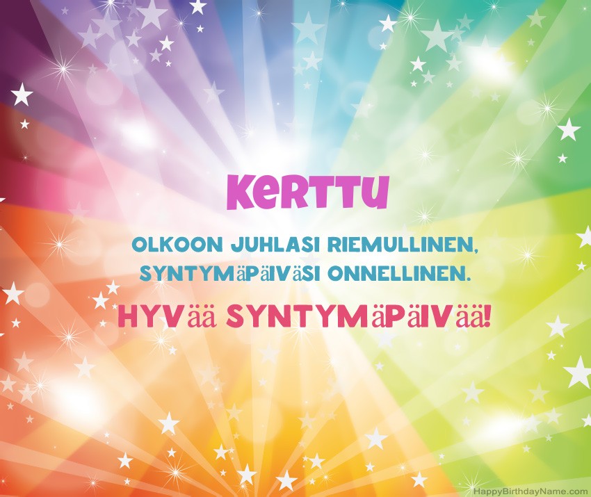 Lataa onnellinen Syntymäpäivä Kerttu
