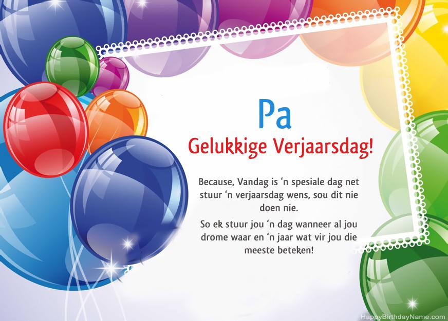 Pa Geseënde verjaardag!