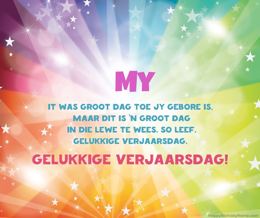 Pragtige gelukkige verjaardagkaartjies My
