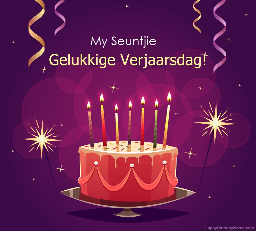 Snaakse groete vir gelukkige verjaardagfoto's van My Seuntjie