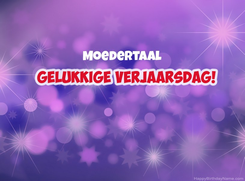 Pragtige foto's vir Happy Birthday Moedertaal