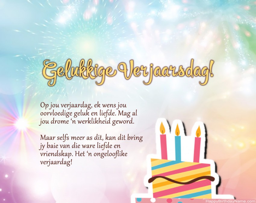 Gelukkige verjaardag in vers