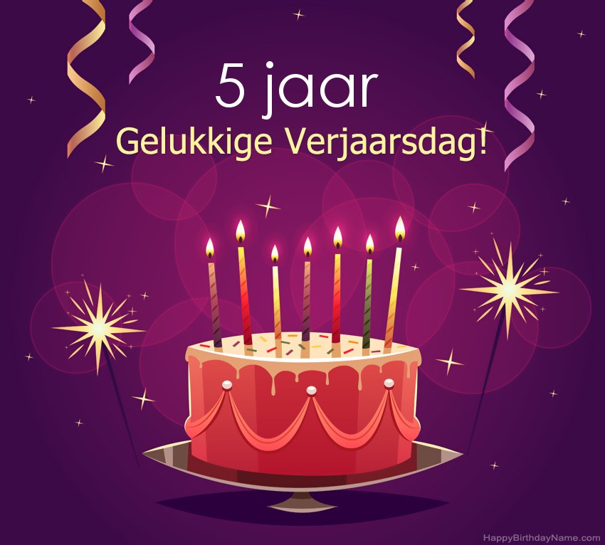 Snaakse groete vir gelukkige verjaardagfoto's van 5 jaar oue seun