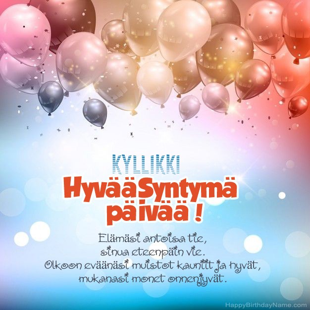 Hauskoja kuvia Hyvää Syntymäpäivää Kyllikki