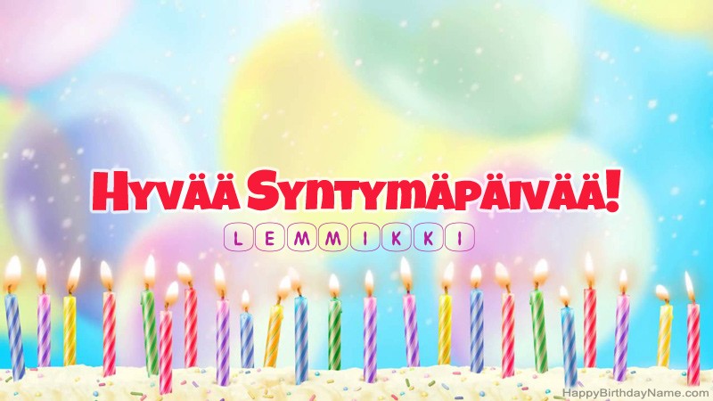Lasten Syntymäpäivän tervehdykset Lemmikkiille