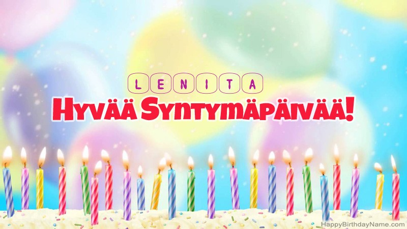 Lasten Syntymäpäivän tervehdykset Lenitaille