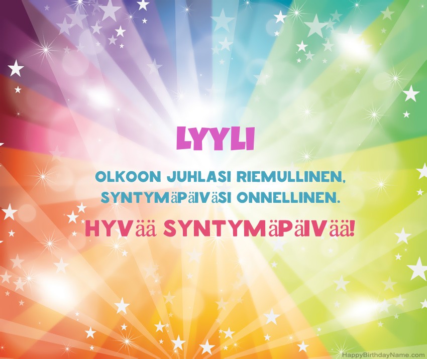 Lataa onnellinen Syntymäpäivä Lyyli
