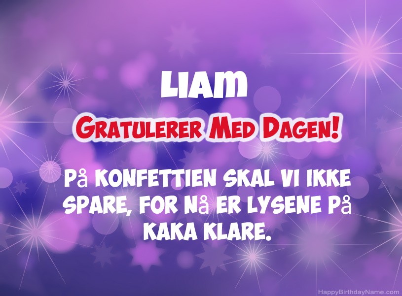 Ønsker Liam for gratulerer med dagen