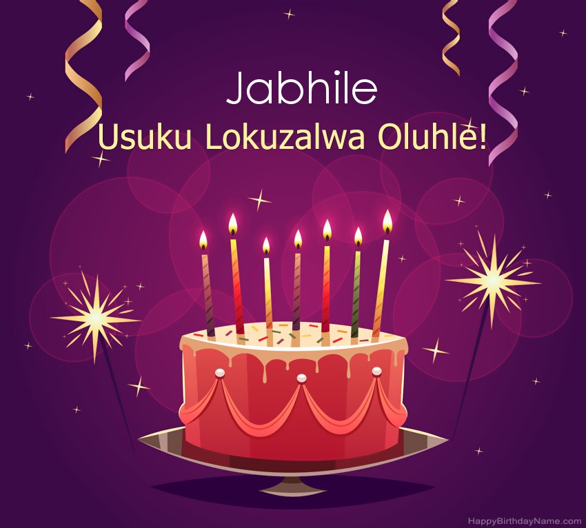 Imikhonzo emnandi yezithombe ezihle zoSuku lokuzalwa Jabhile