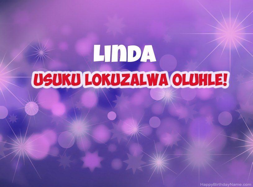 Izithombe ezinhle ze-Happy Birthday ye-Linda