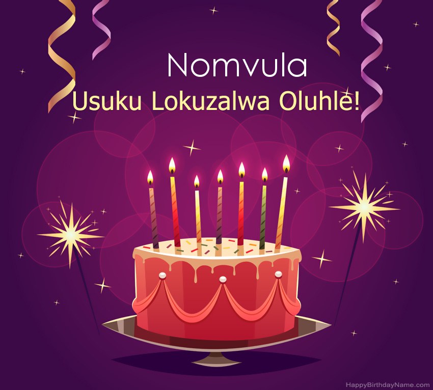 Imikhonzo emnandi yezithombe ezihle zoSuku lokuzalwa Nomvula