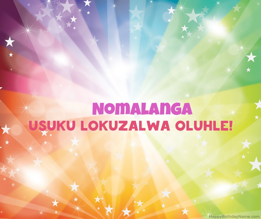 Amakhadi amahle woSuku lokuzalwa oluhle lwe-Nomalanga