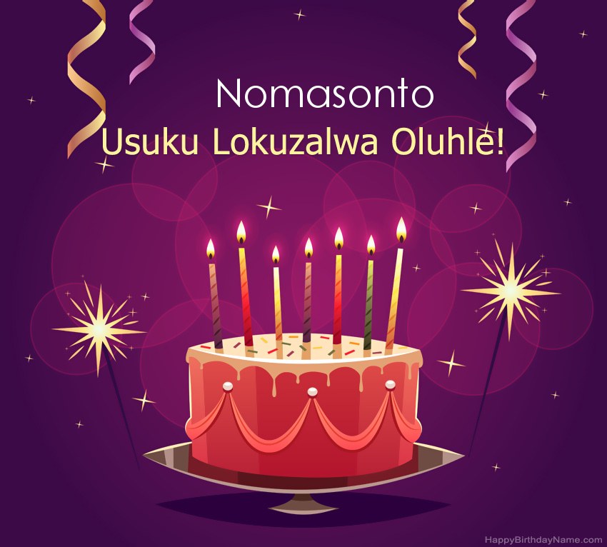 Imikhonzo emnandi yezithombe ezihle zoSuku lokuzalwa Nomasonto