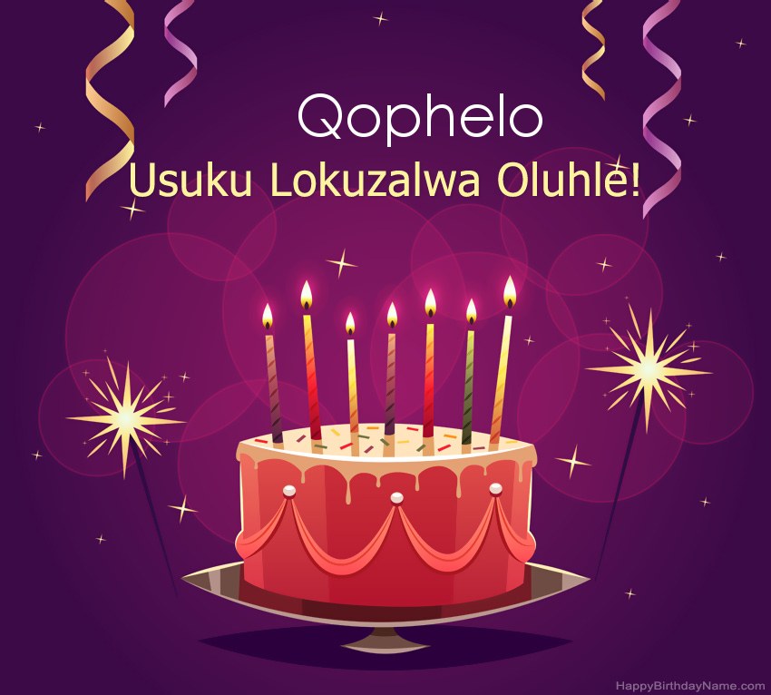 Imikhonzo emnandi yezithombe ezihle zoSuku lokuzalwa Qophelo
