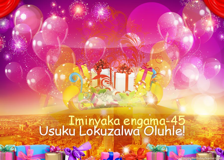 Izithombe ezihlekisayo Zosuku lokuzalwa oluhle Owesifazane oneminyaka engama-45 Izithombe ezihlekisayo Zosuku lokuzalwa oluhle Owesifazane oneminyaka engama-45