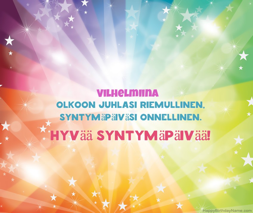 Lataa onnellinen Syntymäpäivä Vilhelmiina