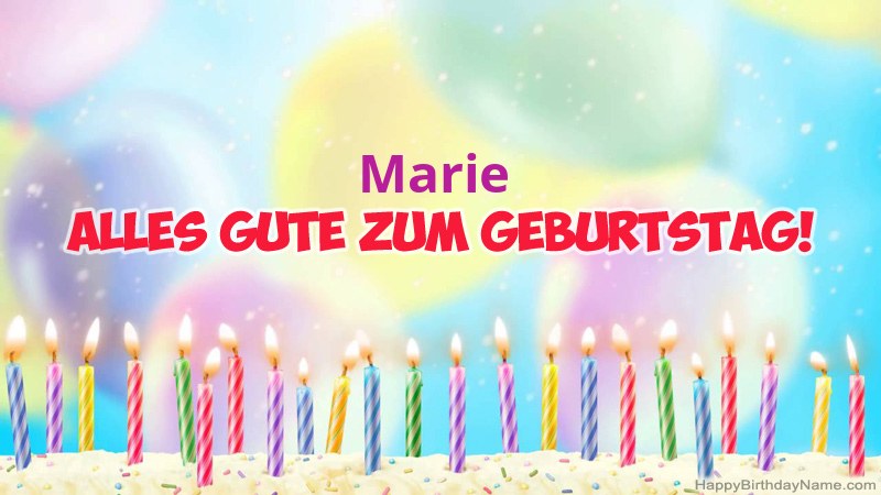Lustige alles Gute zum Geburtstagkarten für Marie
