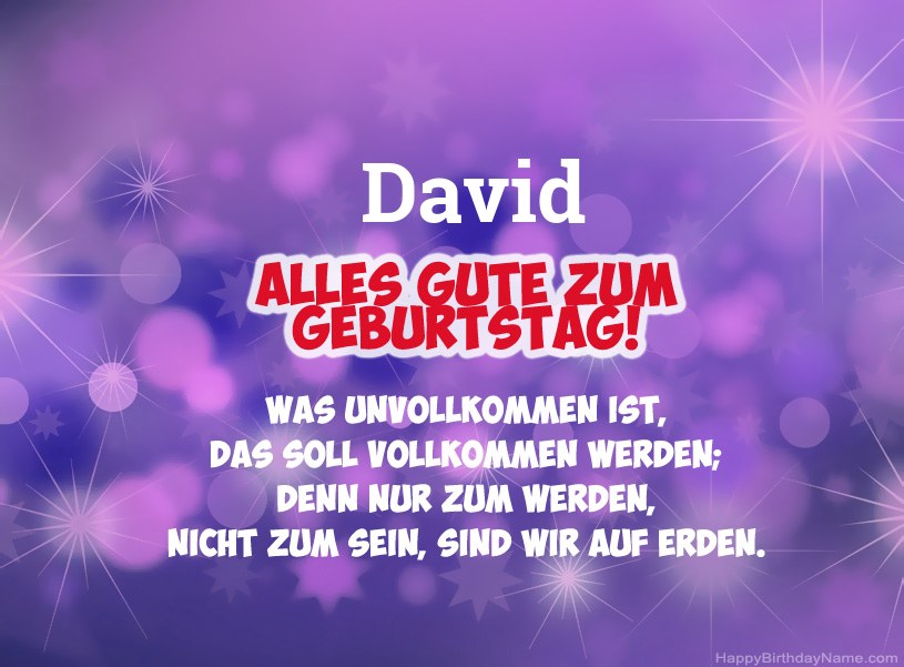 Schöne Bilder zum Geburtstag von David