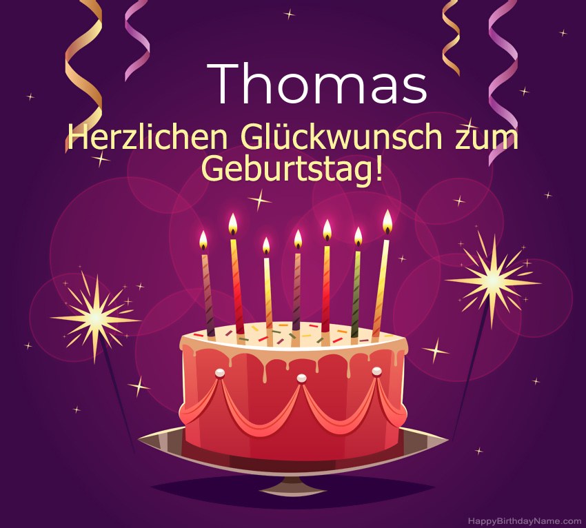 Lustige Grüße für alles Gute zum Geburtstag Thomas Bilder