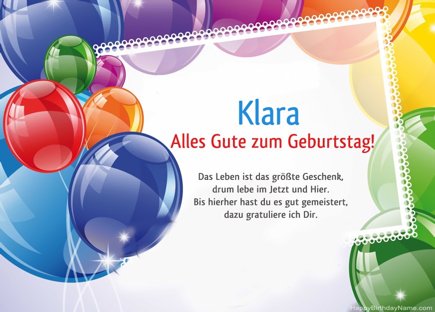 Alles Gute zum Geburtstag Klara!