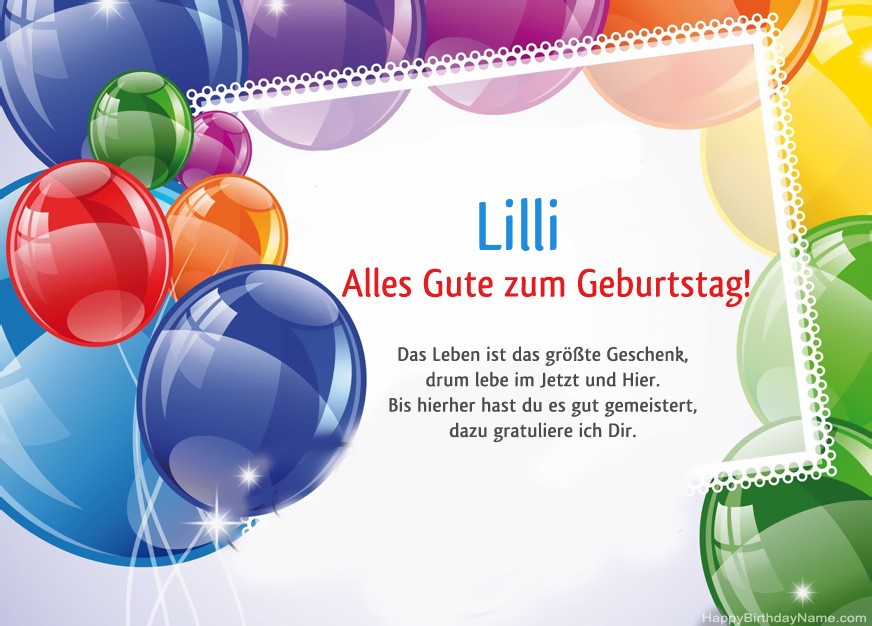 Alles Gute zum Geburtstag Lilli!