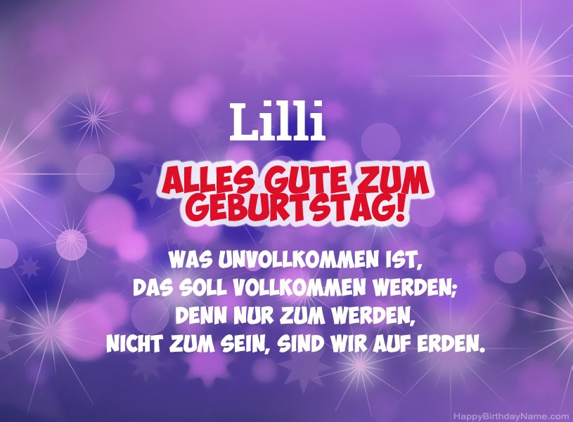 Schöne Bilder zum Geburtstag von Lilli