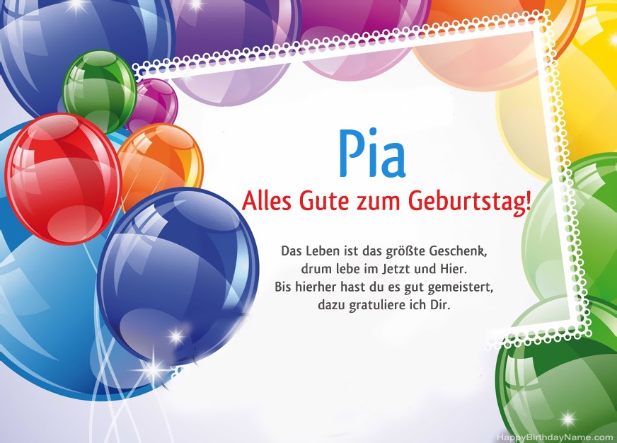 Alles Gute zum Geburtstag Pia!