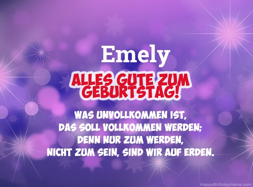 Schöne Bilder zum Geburtstag von Emely