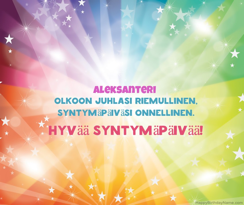 Lataa onnellinen Syntymäpäivä Aleksanteri